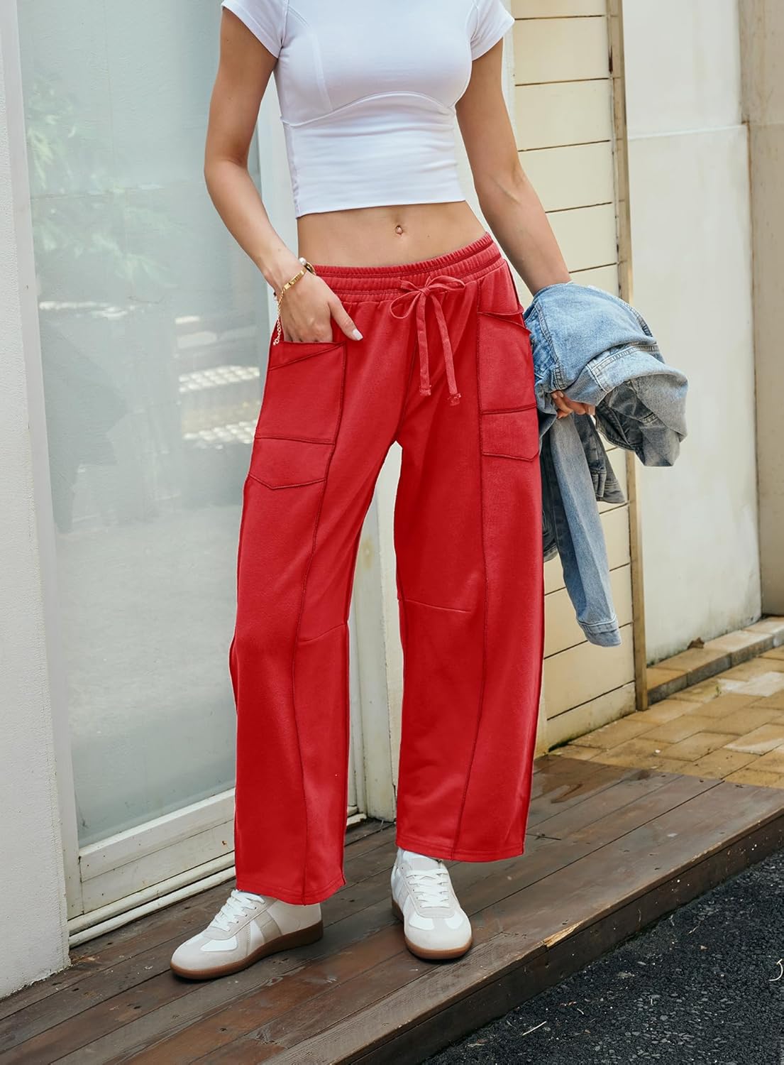 Yanekop Women's Baggy Wide Leg Palazzo Pants - Image 3