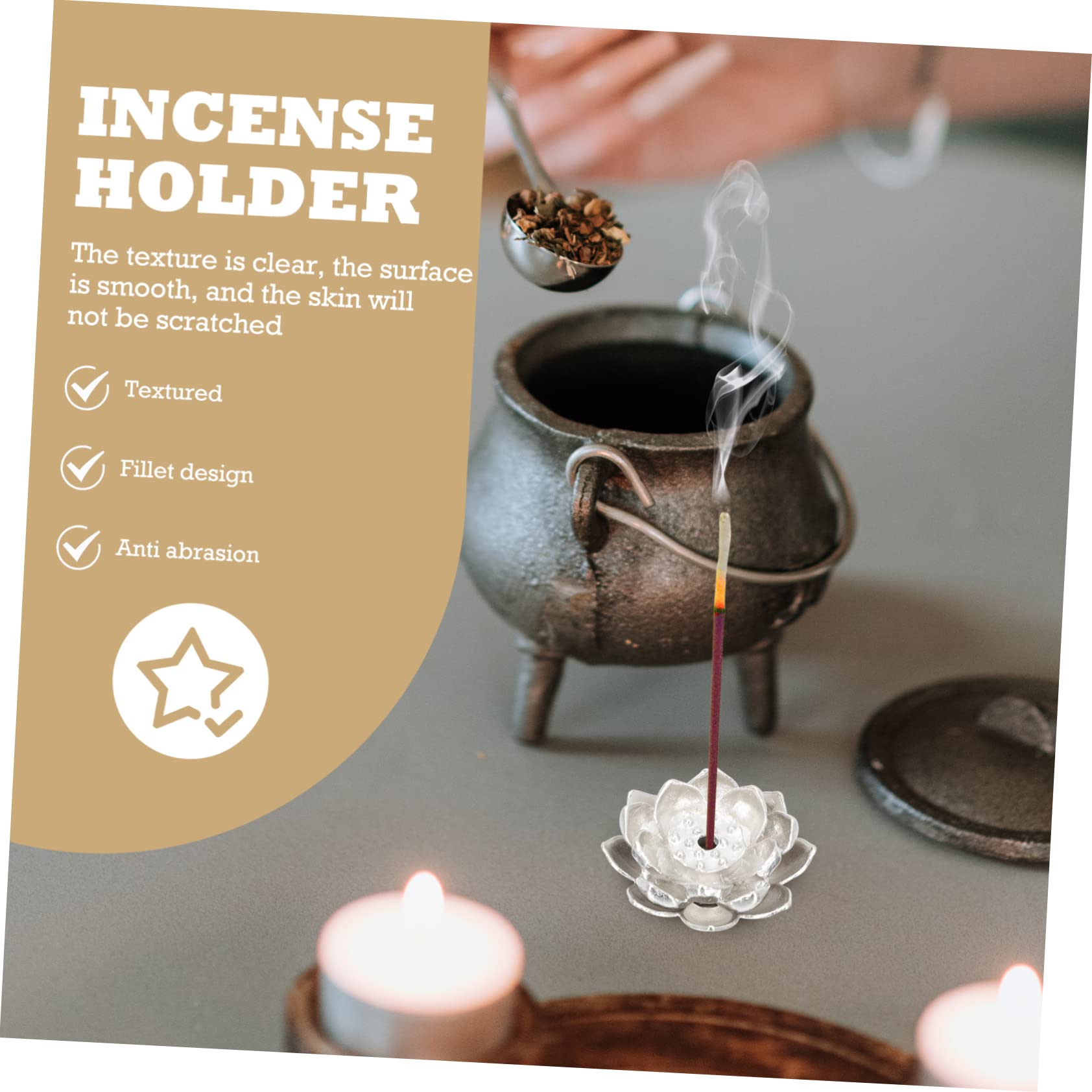 Amosfun 16stücke Lotusförmiger Räucherstäbchenhalter Kupfer Stilvolles Und Zubehör Für Zuhause Meditation Und Yoga Duftbrenner Für Entspannende