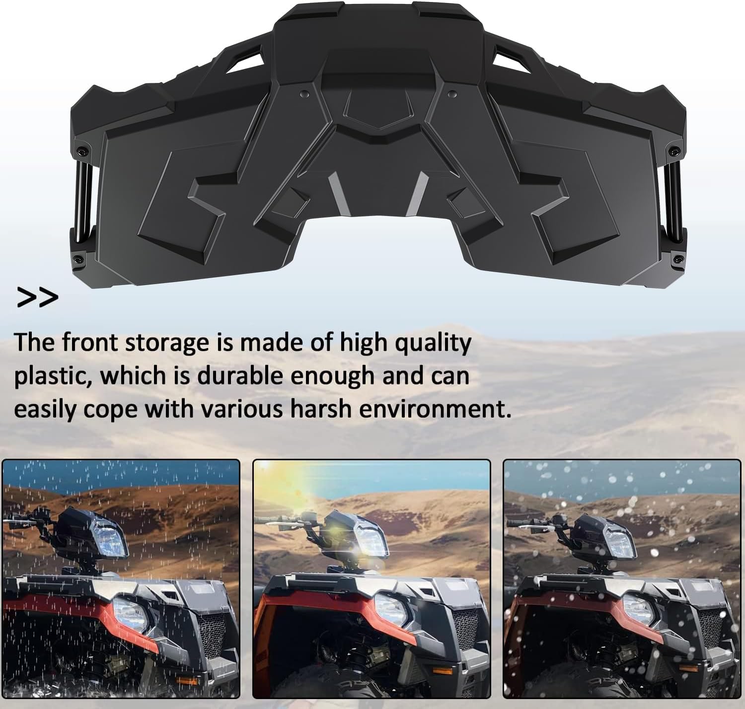 Kojem Front Storage Rack Compatible with 2014-2021 Polaris Sportsman 450 570 SP X2 ETX / 2015 Hawkeye 325 2X4 / 2017 Farmhand HD 450 2x4 Front Cover Rack Replacement 2636440-070