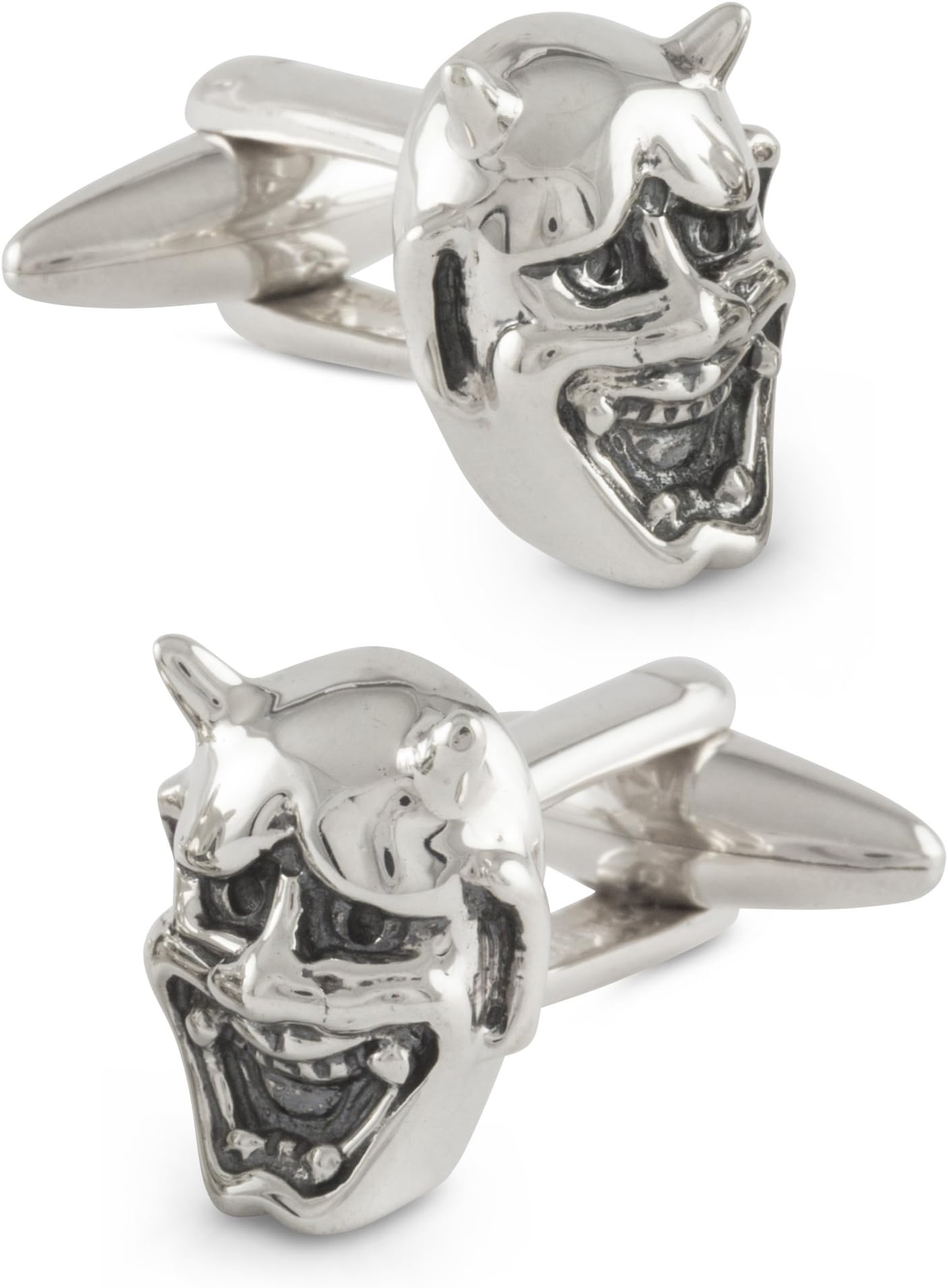 Hannya Demon Cufflinks Sterling Silver