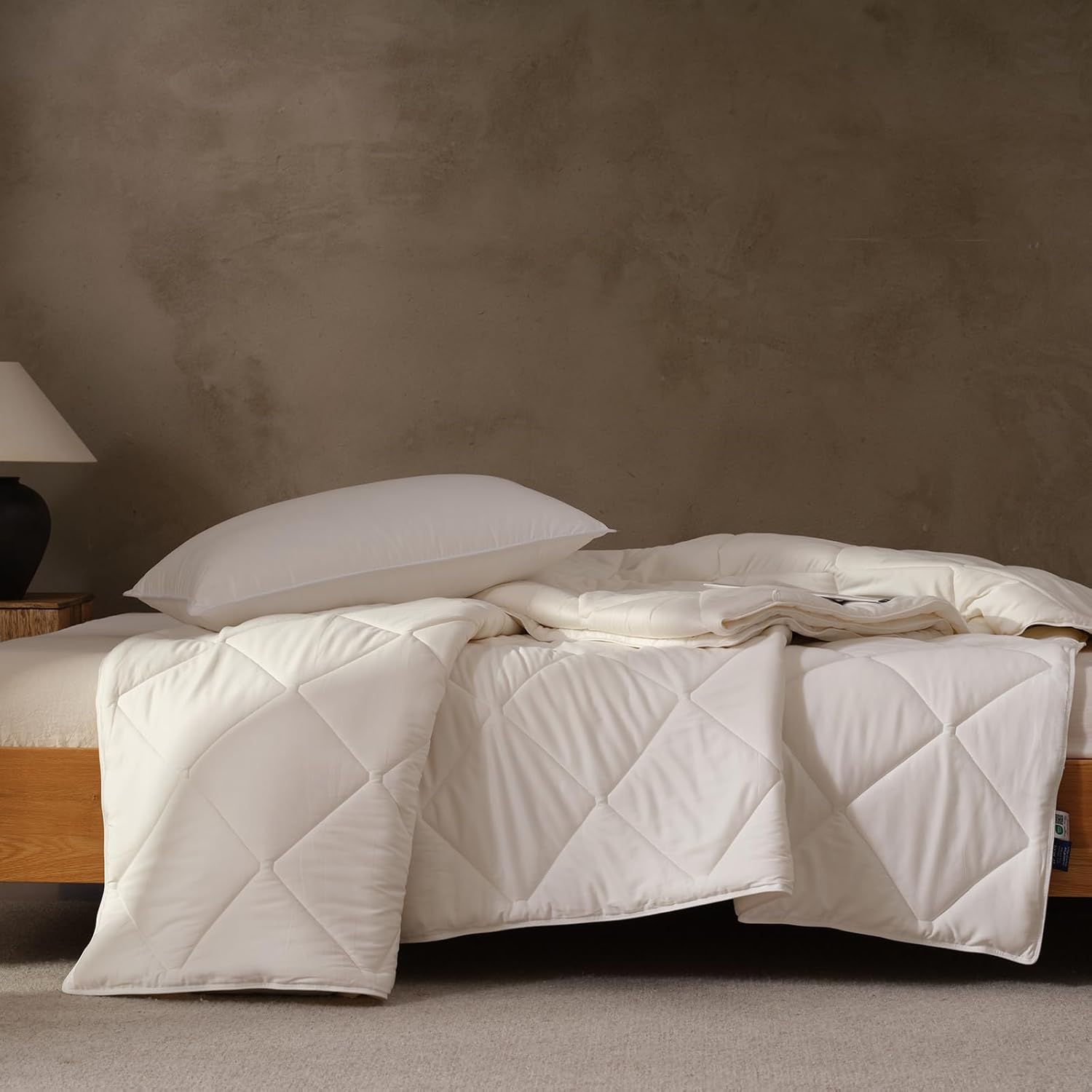 EP Mode Warm Weight Wool Comforter for Winter, Purely Natural Duvet Insert, 100% Australian Wool Filling (400GSM, Size King)