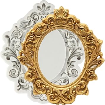 Baroque Photo Frame Fondant Molds Picture Frames Silicone Mold