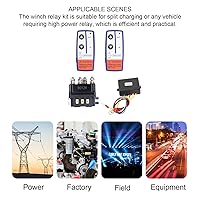 Vista 5 de Relé de cabrestante industrial de 12 V 250 A con control remoto e interruptor de contactor para ATV UTV de 2000 a 5000 libras, incluye protección