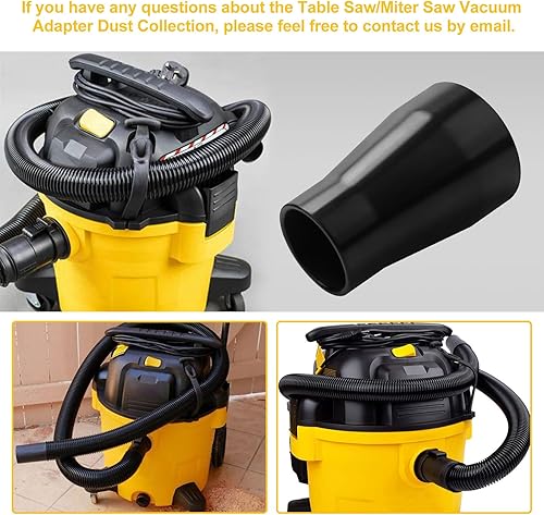 Miniatura 5 de Adaptador de vacío para sierra de mesa, adaptador de aspiradora a sierra de mesa, compatible con sierra de mesa Dewalt Dwe7491Rs y Dewalt Dxv10P