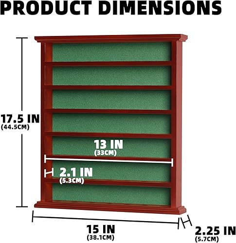 Vista 3 de DisplayGifts Regalo de golf 49-Estante de gabinete de exhibición de pelotas de golf, sin puerta abierta acabado de caoba Acabado en caoba