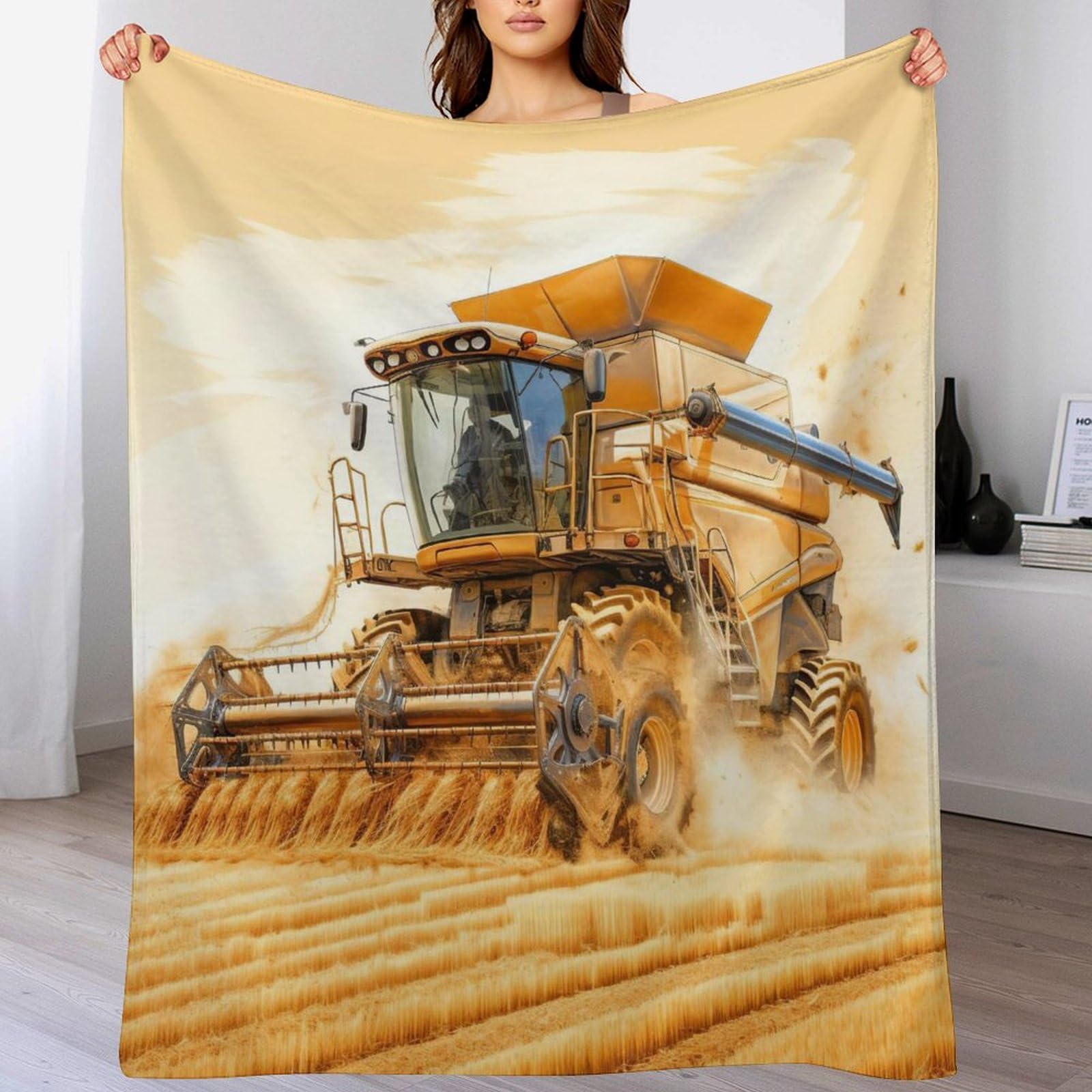 Plaid polaire tracteur 180x200cm : fini le froid sur le lit et le canapé
