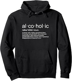 Funny Beer Drinking - Definition of Alcoholic Pullover Hoodie