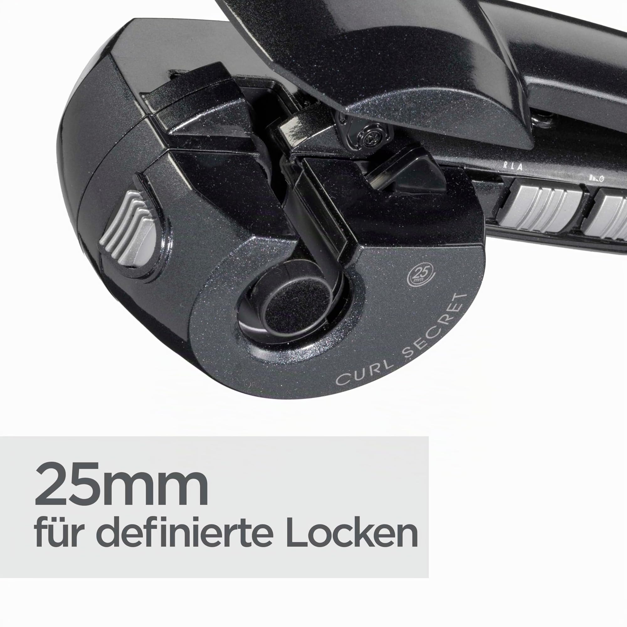BaByliss Curl Secret - Ionic 2 Automatischer Lockenstab, 2 austauschbare Aufsätze, Temperaturen von 190-230°C, schwarz, 25-35mm Durchmesser, C1300E