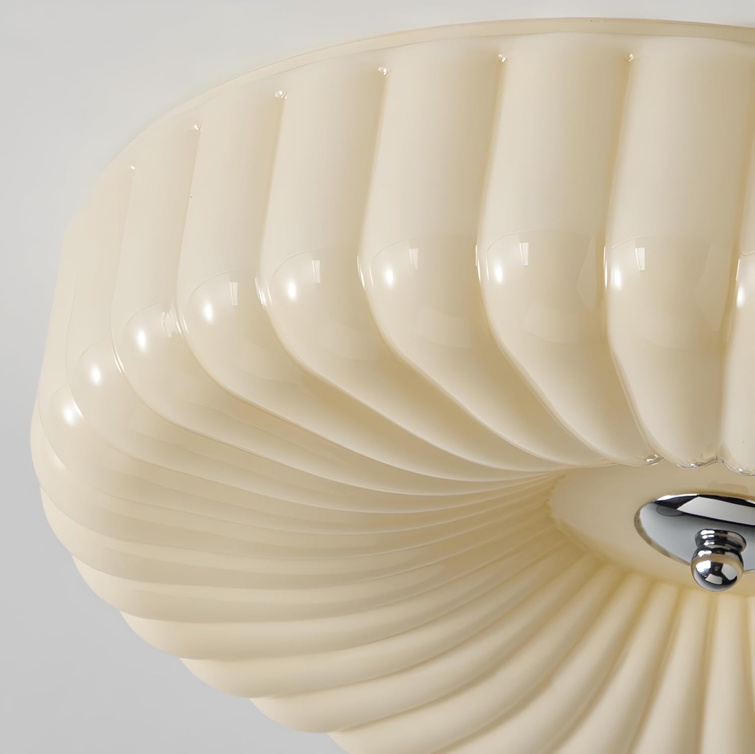 Bofea-Milk Yellow Ribbed Glass Semi Flush Mount Ceiling Light,11.81in Dimmable Flush Mount Lights,Modern Bedroom Lights Fixture,Unique Close to Ceiling Light Fixture for Living Room Bathroom Hallway