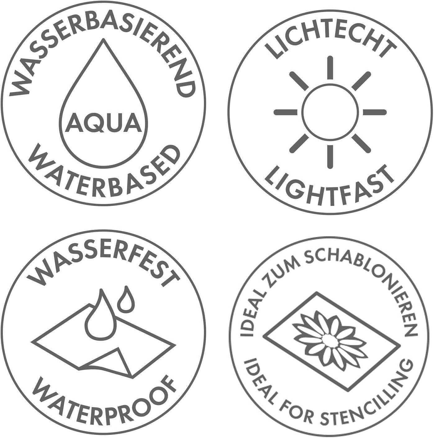 Marabu Color Lavender 500ml Cream Water Based Acrylic Paint Quick Drying Non-fading Waterproof Brush Sponge on Canvas, Paper and Wood, 500 ml