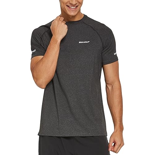 baleaf Men's Running Workout Shirts Short Sleeve Athletic T-Shirt Quick Dry