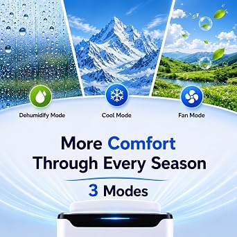 Portable Air Conditioner, 14000 BTU Fast Cooling for Large Rooms up to 700 Sq.Ft, 3-in-1 Energy Efficient Portable AC Unit with Upward Airflow, Sleep Mode, for Bedroom/Apartment/Living Room