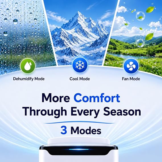 Portable Air Conditioner, 14000 BTU Fast Cooling for Large Rooms up to 700 Sq.Ft, 3-in-1 Energy Efficient Portable AC Unit with Upward Airflow, Sleep Mode, for Bedroom/Apartment/Living Room