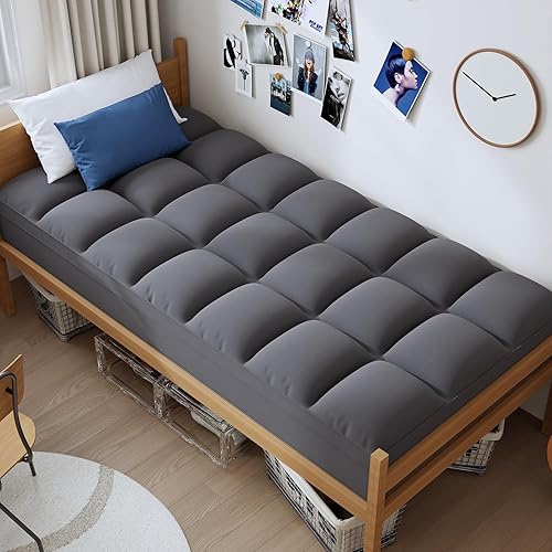 Miniatura 15 de ELEMUSE - Cubrecolchón refrescante matrimonial, para dolor de espalda, extragrueso, suave con cubierta de almohada de felpa y esquinas elásticas