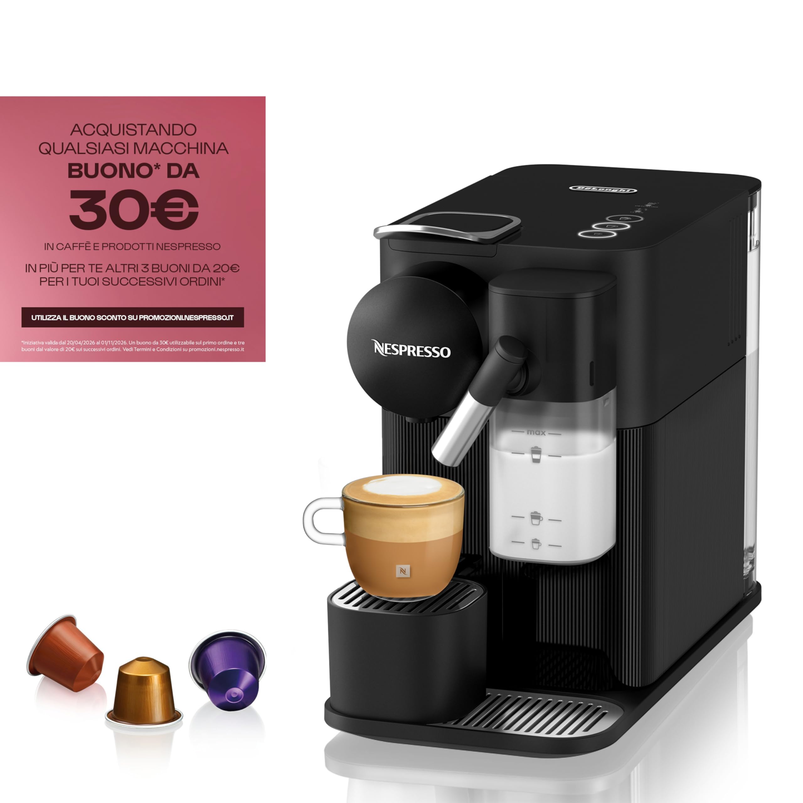 Delonghi En510.b Nespresso Capsules Coffee Maker One Size