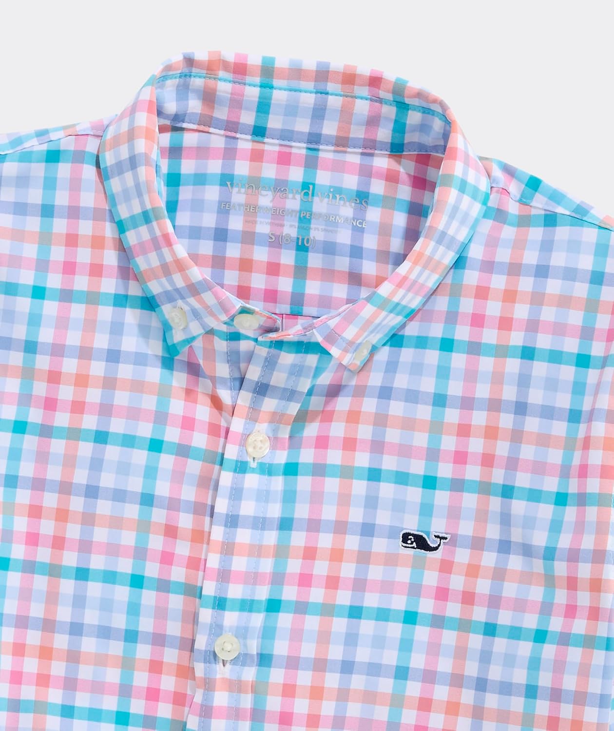 Vineyard Vines Boys' Boys' Mangrove Tattersall Featherweight Performance Shirt