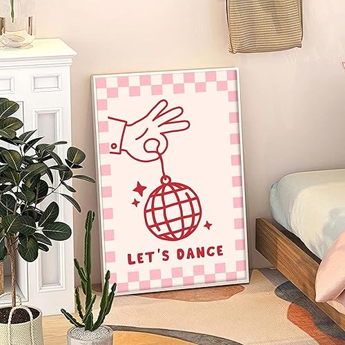 Miniatura 3 de VUVUKU Let's Dance Disco Art Poster  Retro 70s Wall Print for Apartment, Living Room, Dorm, Dance Studio