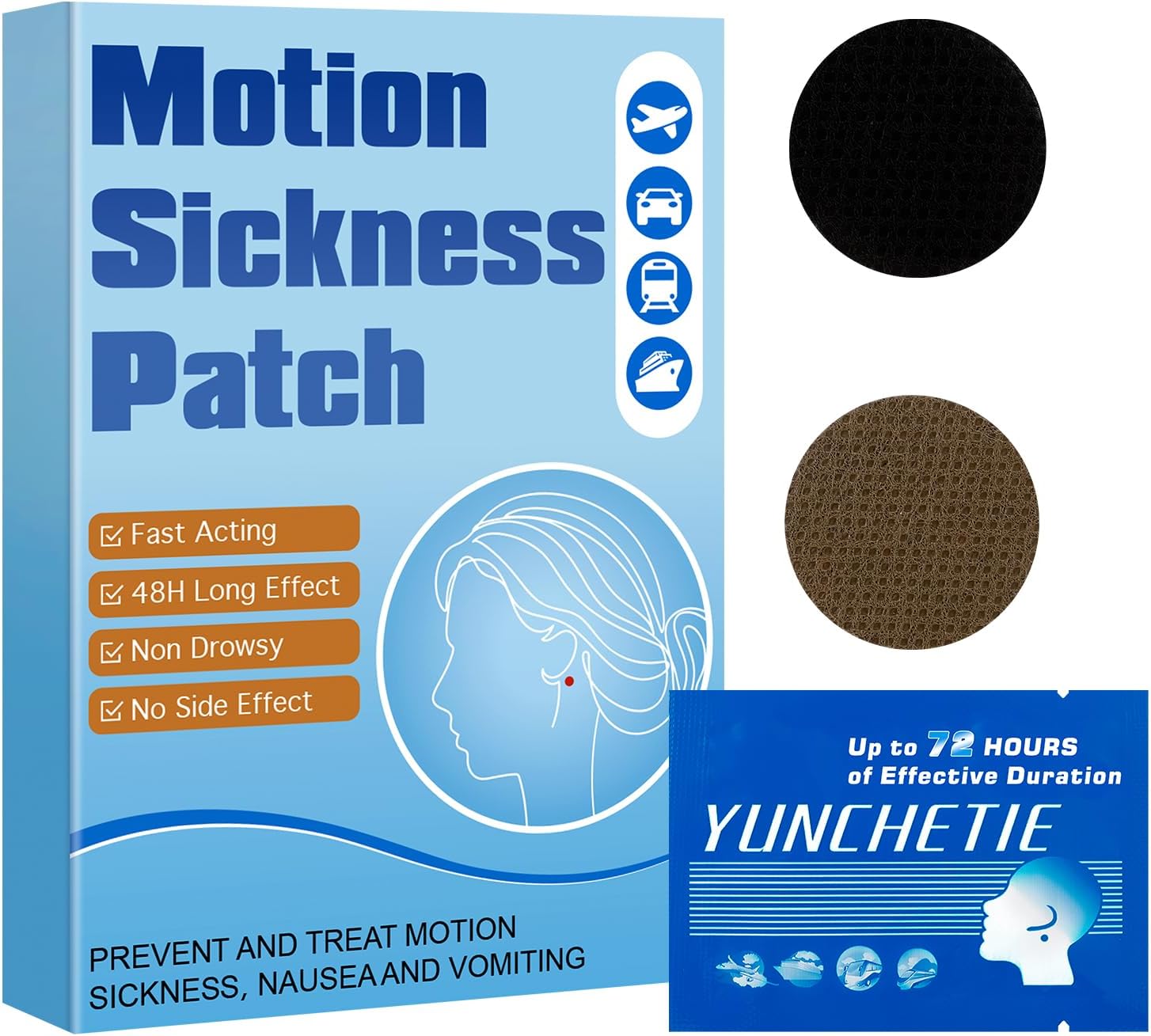 Mcuyori Motion Sickness Patches,Sea Sickness Patches for