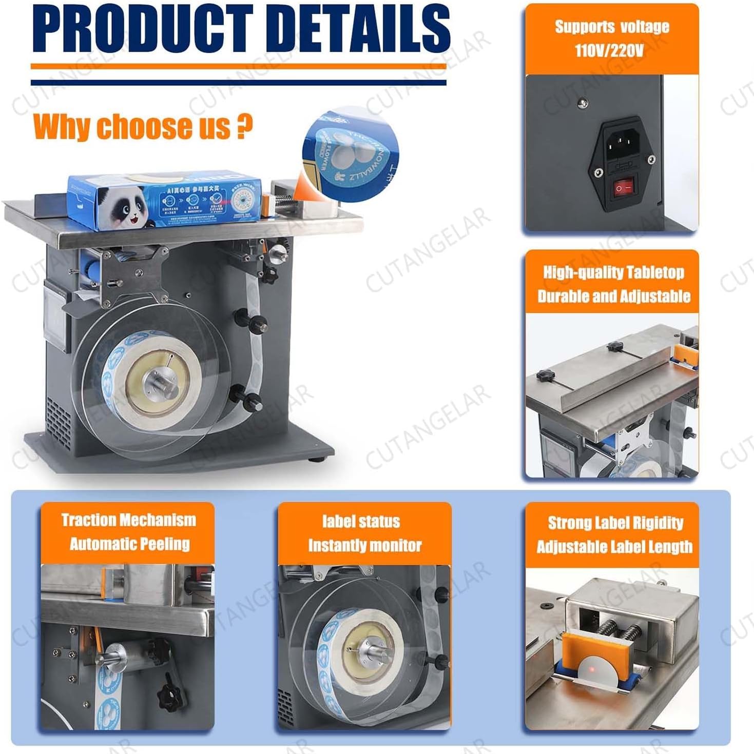 Automatic Centering Labeler with PLC System. 90° Corner Applicator Maintains ±0.5mm Accuracy. 15-30 Labels/Min Speed. Reliable Performance for Cosmetic and Electronic Packaging.