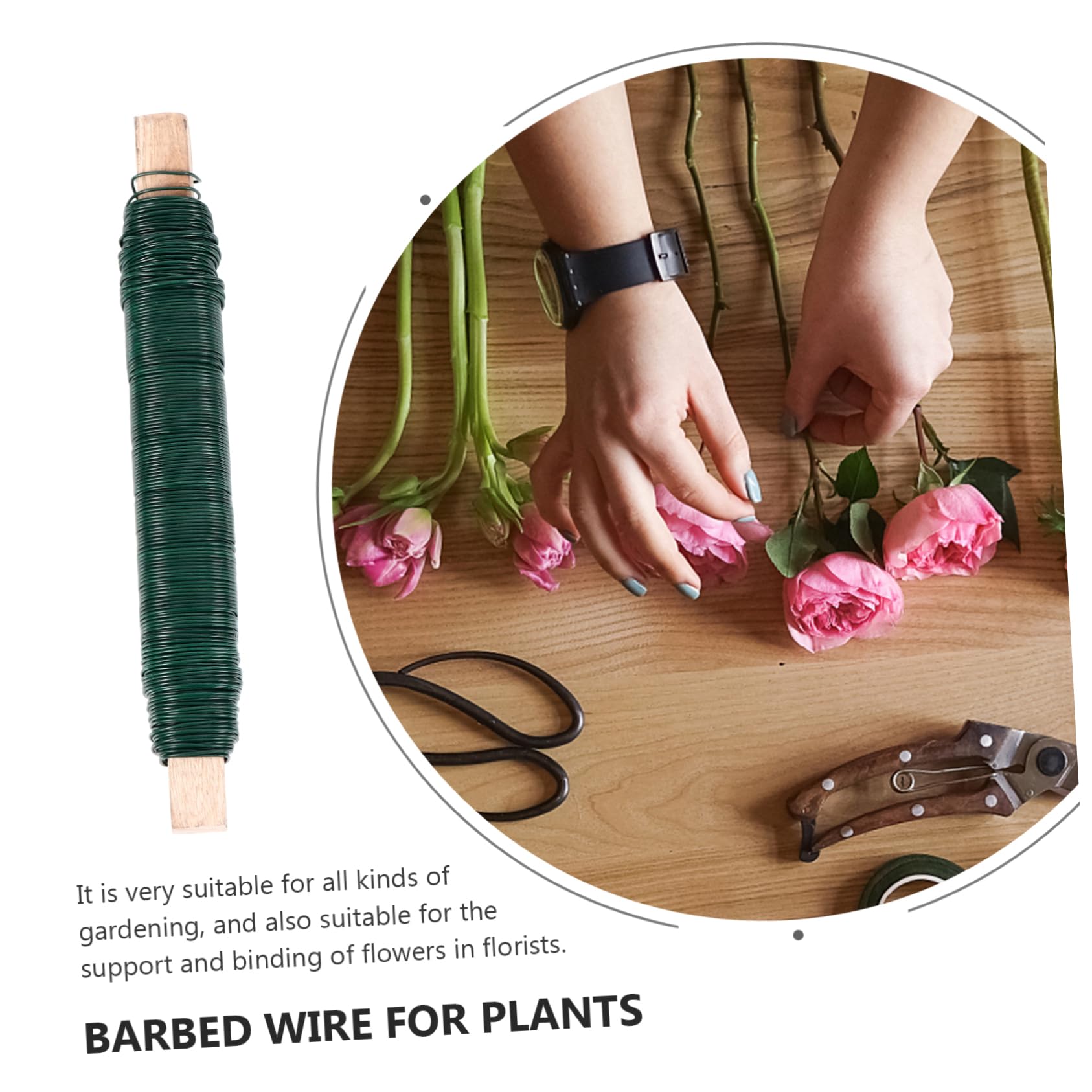 FUNOMOCYA 3Pcs Bendable Floral Iron Wires Soft Coated Crafting Wire for Bouquets for Flower Arrangements and Creative Projects