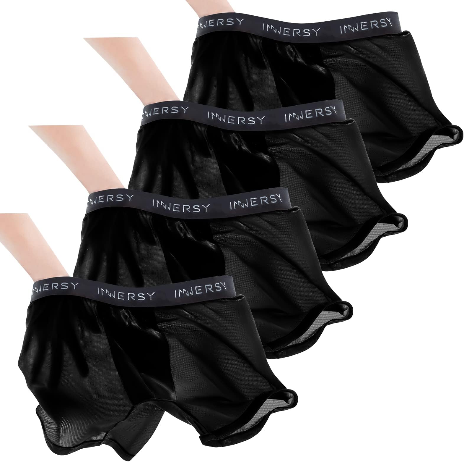 Mens Boxers Shorts Multipack Mesh Sports Underwear Trunks Breathable Thin Underpants Pack of 4