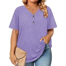Womens Plus Size Summer Tops Button Down Shirts Casual Loose Tunics L-4XL