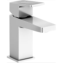 DuraSquare Single Hole 1 Handle 5-3/4 Tall Bathroom Sink Faucet with Drain Assembly - Chrome
