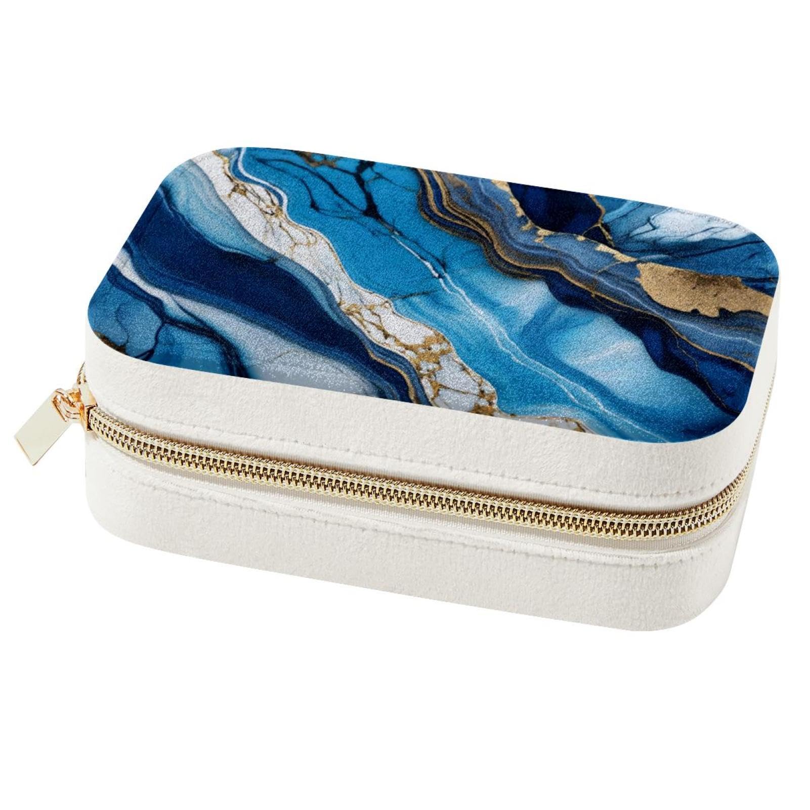 Boîte à bijoux spacieuse pour valise - Organiseur marbre pour hôtel