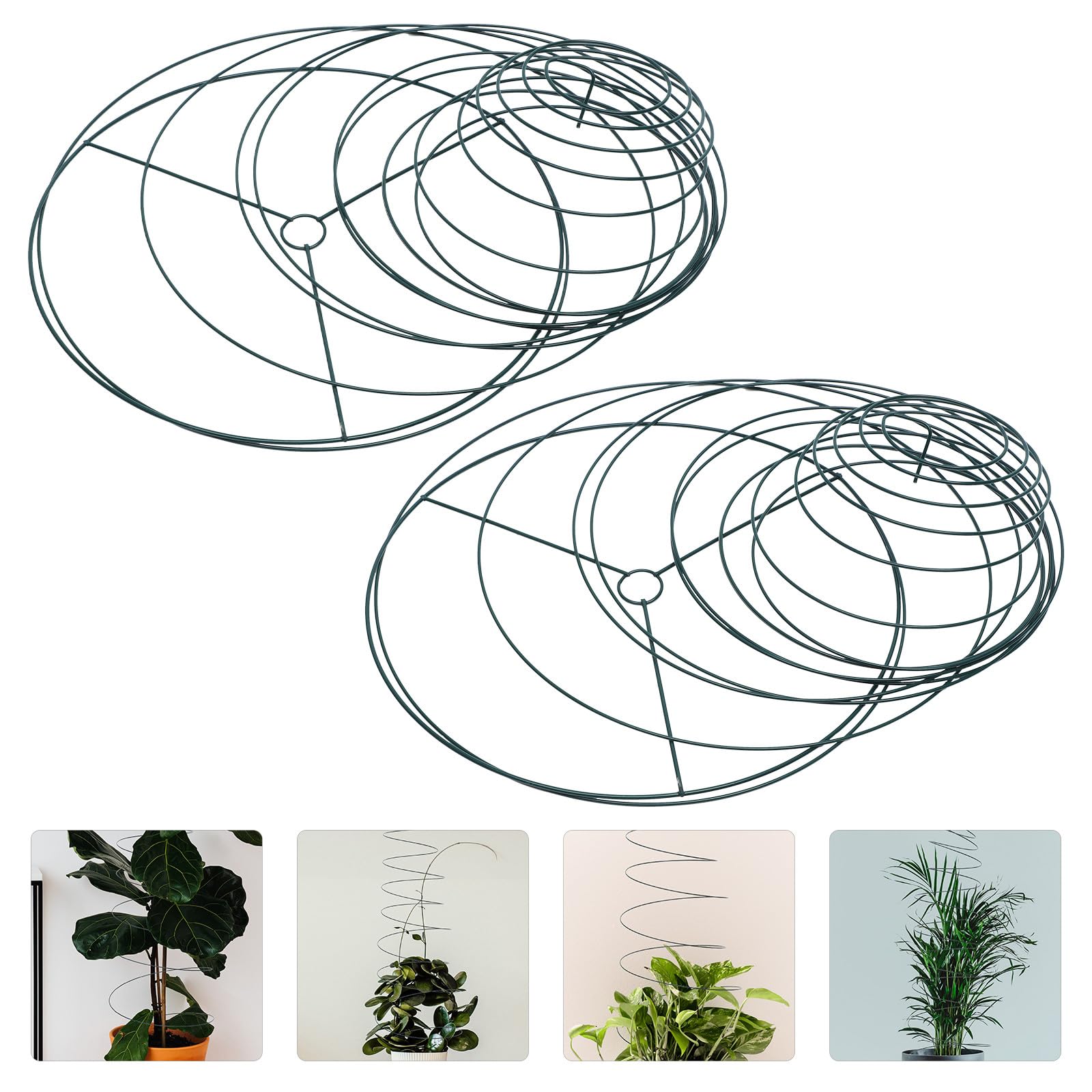 UKCOCO 2 Stück Spiral pflanzenstütze aus Rostfreiem Verstellbarer Tomatenkäfig für Garten und Balkon Langlebiges Rankgitter zur Pflanzenstütze für Gemüse Blumenpflanzen