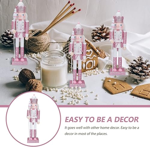 Miniatura 9 de Sewroro Figura de cascanueces de madera, cascanueces de madera, soldado, decoración de Navidad, adorno para fiesta de festival de Navidad