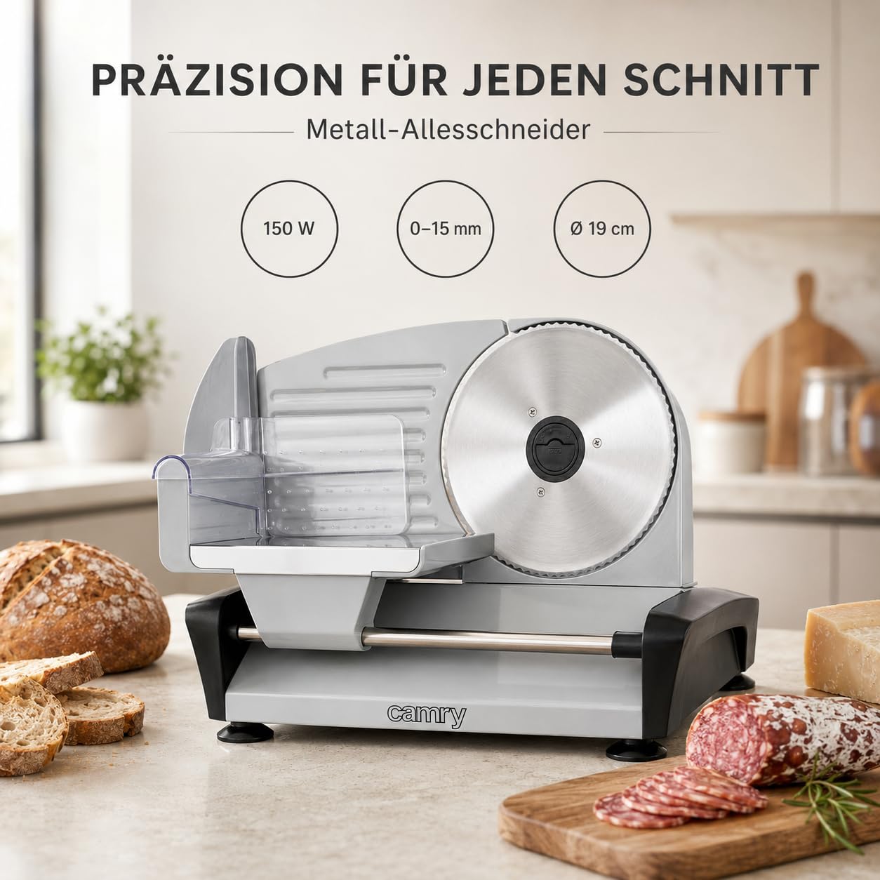Camry cr4702-trancheuse Schinkenschneider 200 W silber