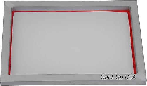 Miniatura 5 de Pantallas de aluminio para serigrafía, tamaño 9 x 14 pulgadas, marco de pantalla de seda preestirado (malla blanca 110)