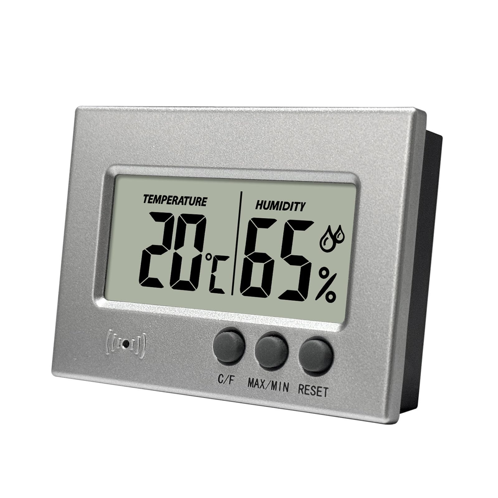 Jazuaiao Inlaid Hygrometer Temperature Gauge for Home Garden with High Accuracy ABS Construction Decorative Temperature Measure
