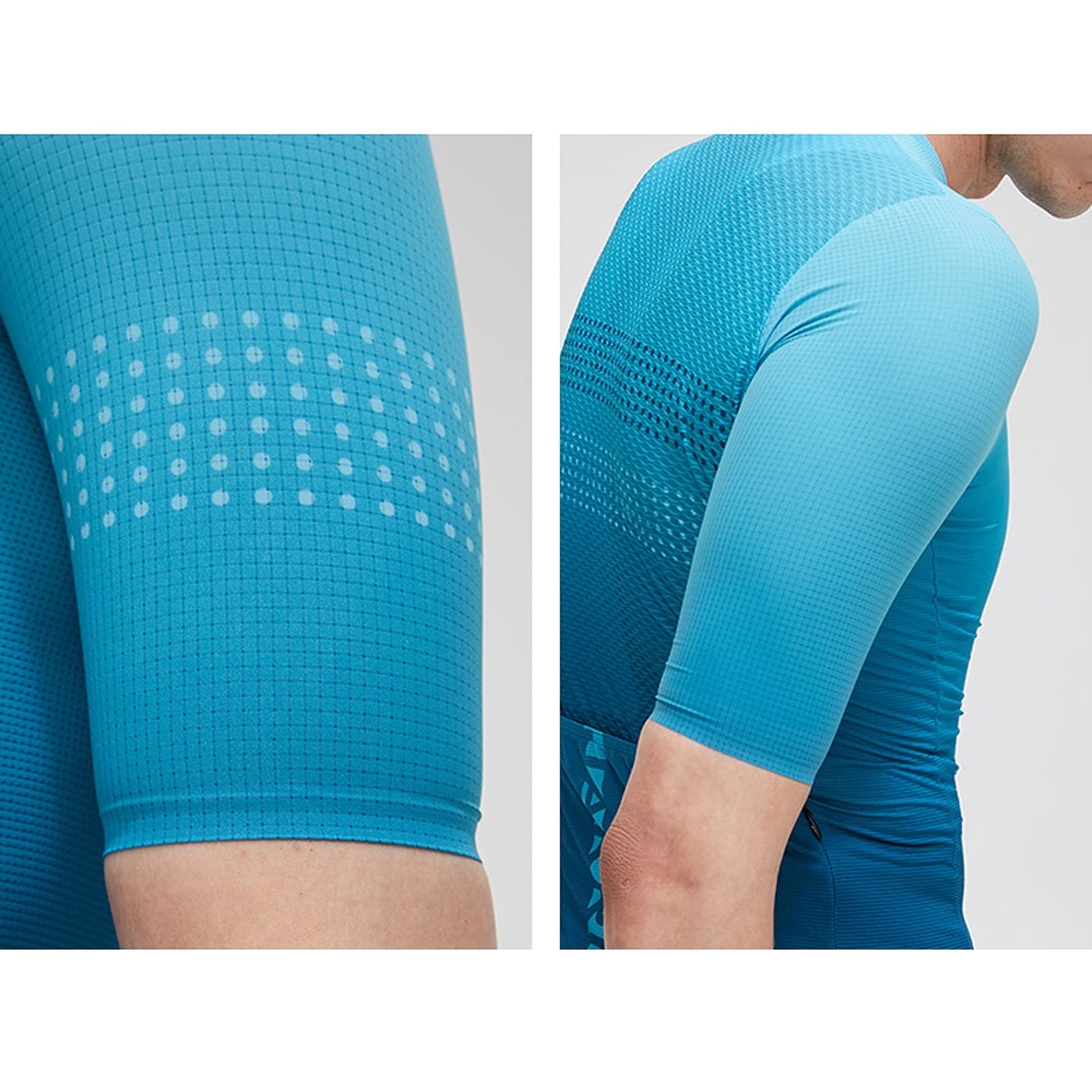 Męska odzież kolarska Męski Jazda na rowerze Koszulka z krótkim rękawem Jersey Moda Blue Gradient Design Rower Górski Koszula Rowerowa Oddychająca I Szybka Suszarka Tkanina Top Męskie koszulki kolarsk