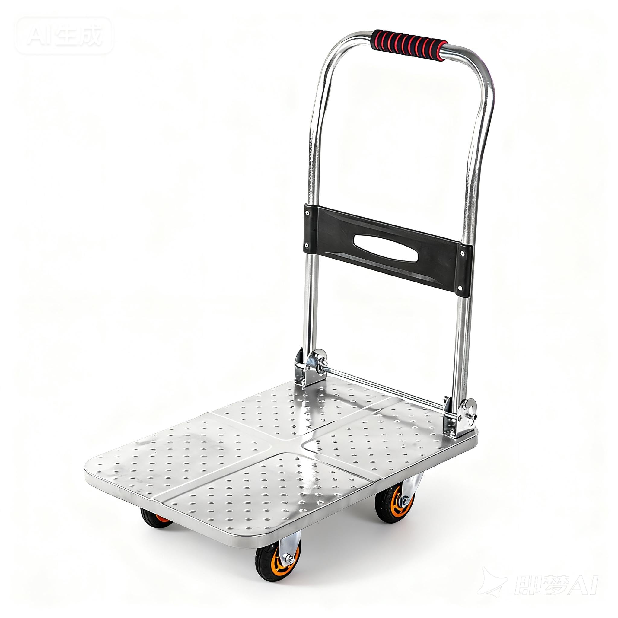 Carrello per Mobili in Acciaio, Carrello Portatile Pieghevole, Ruote Girevoli 360°, Risparmia Spazio per Carico e Immagazzinamento (60×40cm)