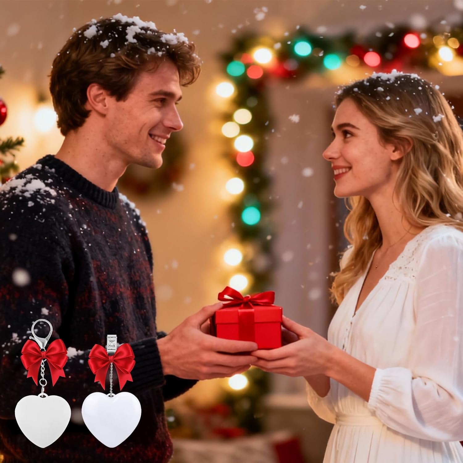 Purse Light with Heart Lamp Handbag Keychain for Inside Bag Smart Sensor Night Flashlight for Women, Shaped Glowing Love Wallet Light, Touch Compact Led Mini Lamp USB Rechargeable (4 PCS) - Image 8