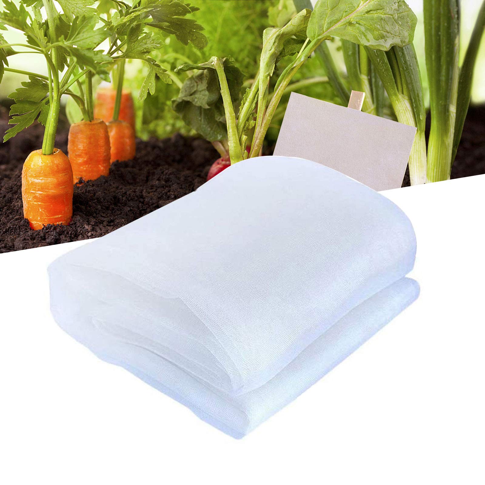 APOE Rete Protezione da Giardino Anti Insetti, Rete Antinsetto, Rete Anti Insetti e Anti Uccelli a Maglia Fine per Verdure, 0.7mm, Stai Lontano da Insetti e Cimici