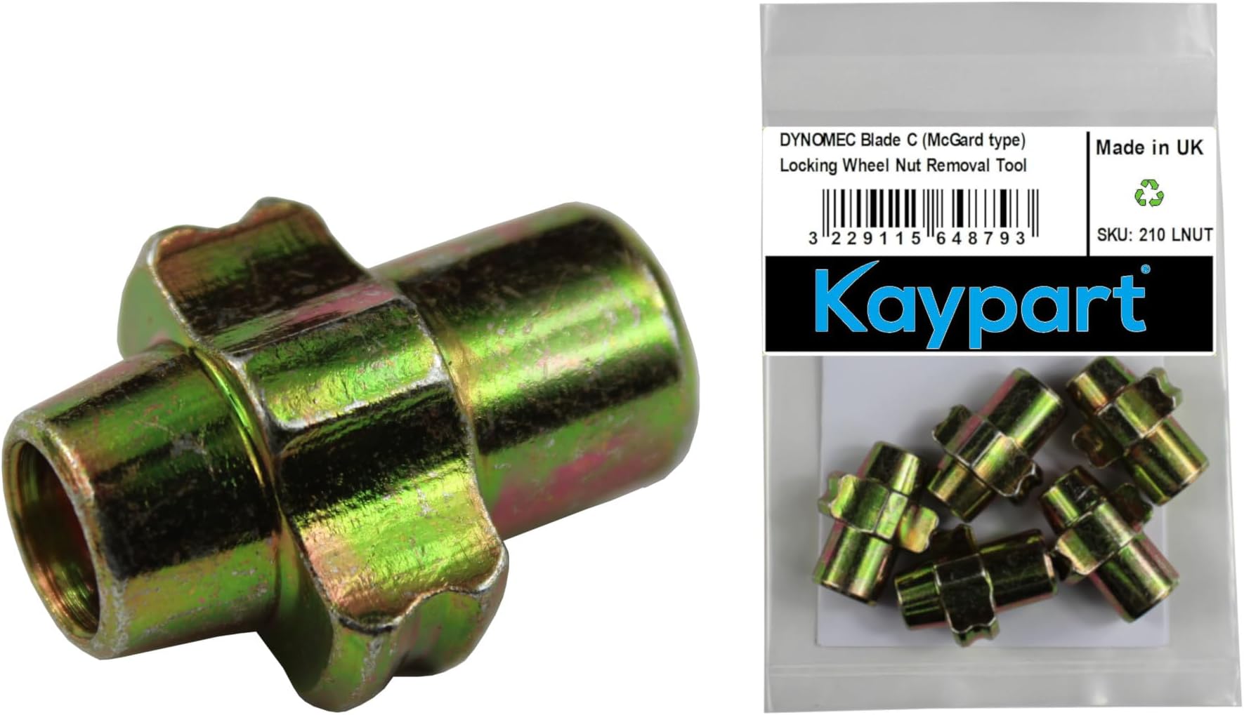 Kaypart5 X Dynomec Blade C McGard Locking Wheel Nut Removal Tool Franklin AFT014 AFT25