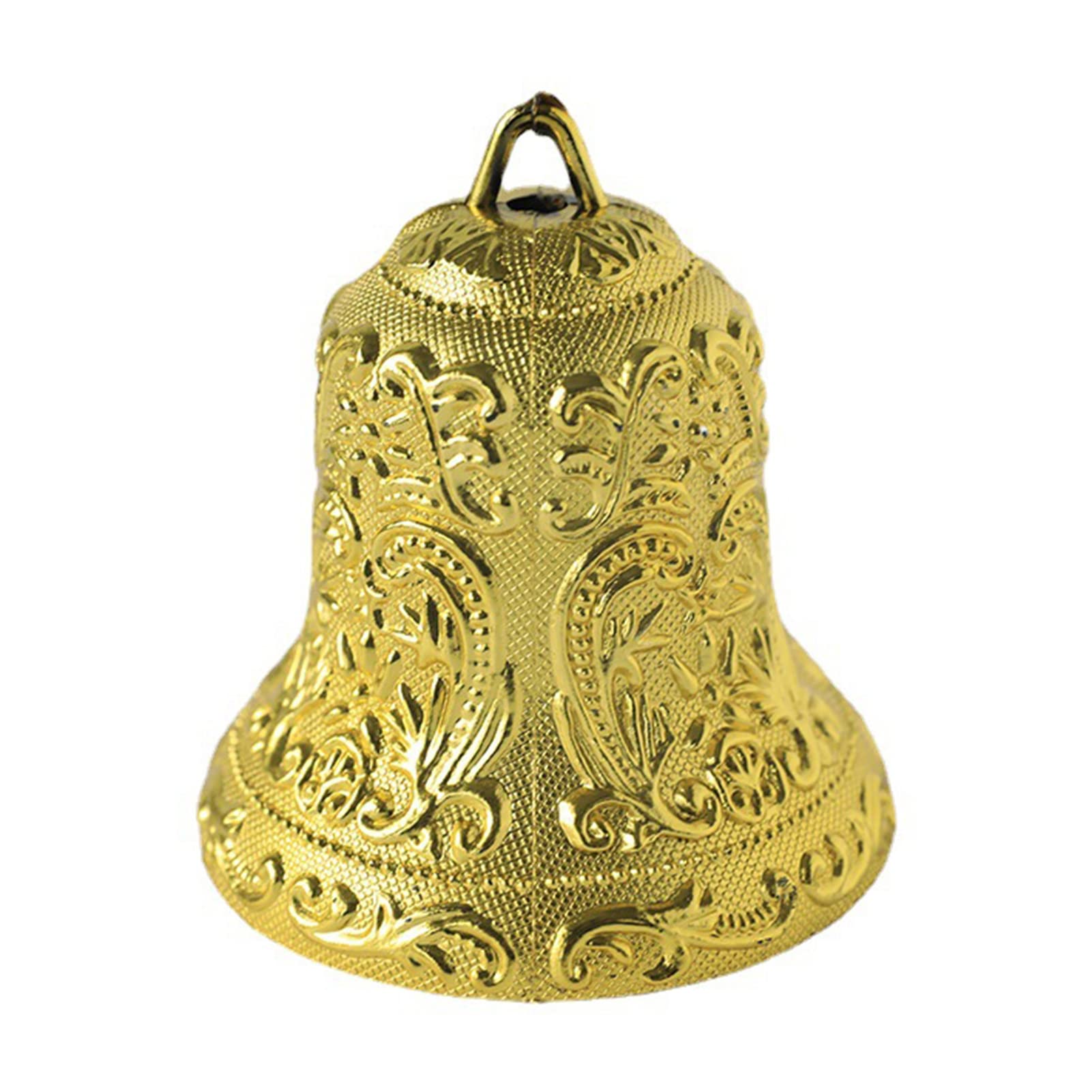 Roadoor C Golden Hristmas Jingle Bell, Plasti Christmas Bell Hanging Ornament With Hanging Hole Xmas Tree Hanging Decoration Jingle Bell