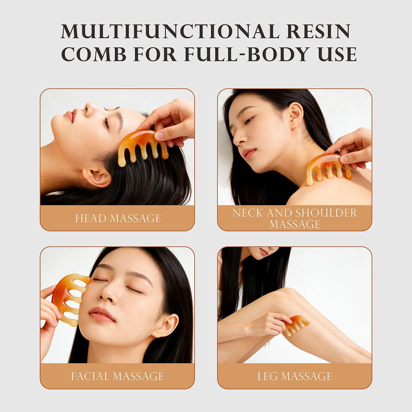 Scalp Massager for Hair Growth Resin Manual Head Scalp Massage Comb Tool