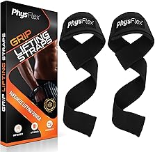 Grip Lifting Straps for Weightlifting and Strength Training, Premium Cotton and Padded Wrist Wraps, Gym Deadlift for Men & Women