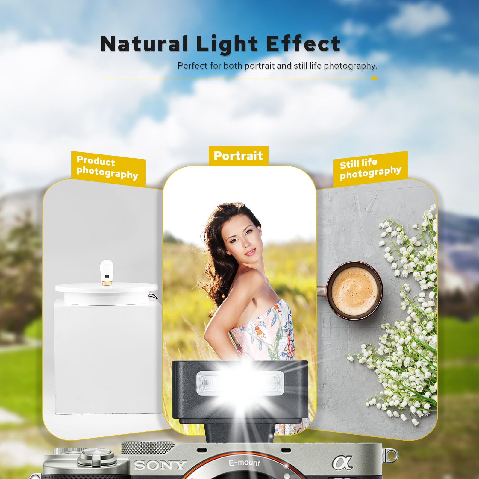 Godox iM20 Mini Flash, 3g Speedlite avec 5 Niveaux de Puissance, 400+ Fois Flashs avec Tepy-C Charge pour Appareil Photo Sony, Canon, Nikon, Fujifilm, Olympus, Panasonic