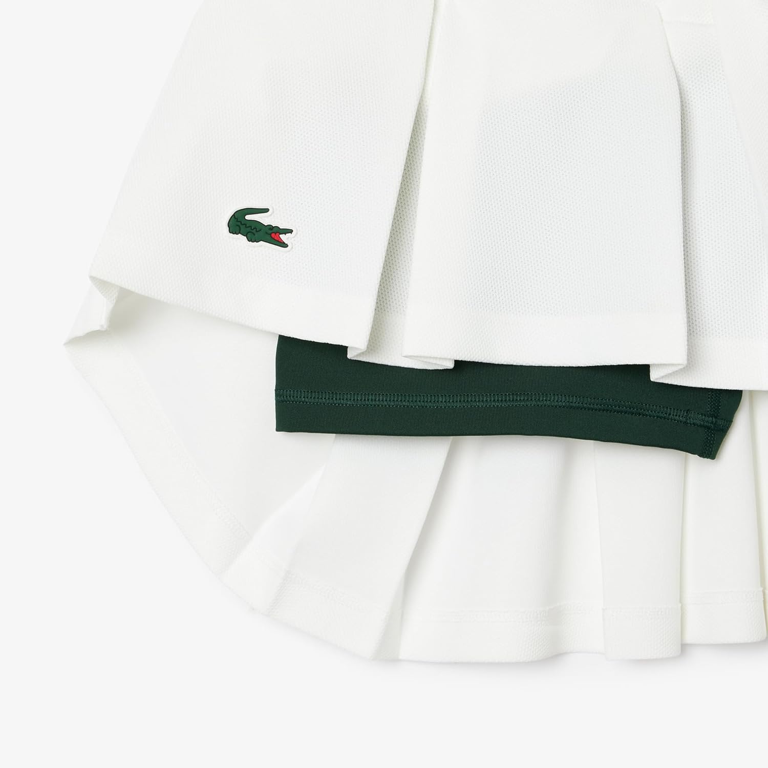 Lacoste Womens Sport Piqué Tennis Skirt with Liner