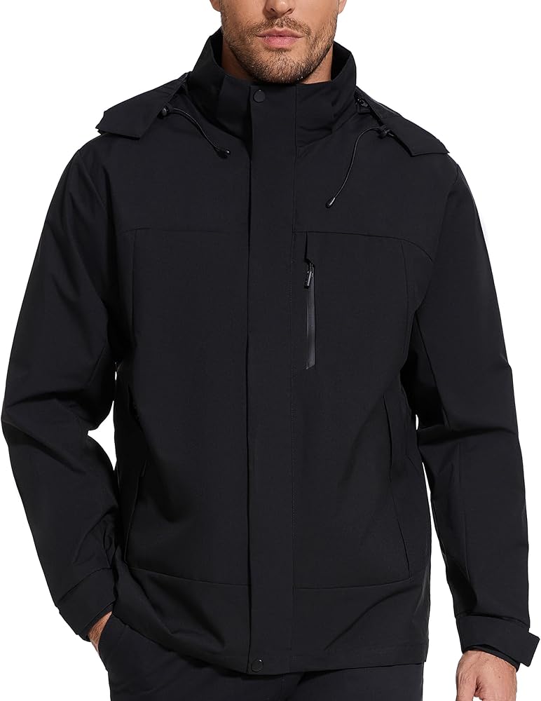 Amazon.com: 10000mm H2O Waterproof Rain Jacket Windproof Soft