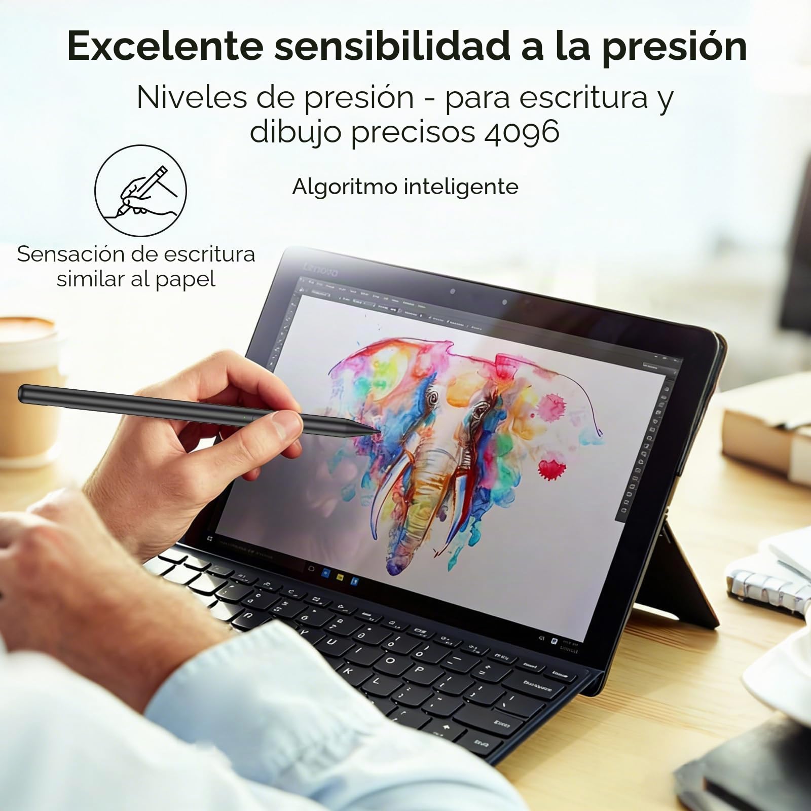 Lápiz para Surface, 4096 Niveles de Presión, Batería de 260h, Carga Rápida USB-C, Sensible a la Inclinación, Rechazo de Palma para Microsoft Surface Pro 11/X/9/8/7/6/5/4/3, Go/Studio/Book/Laptop