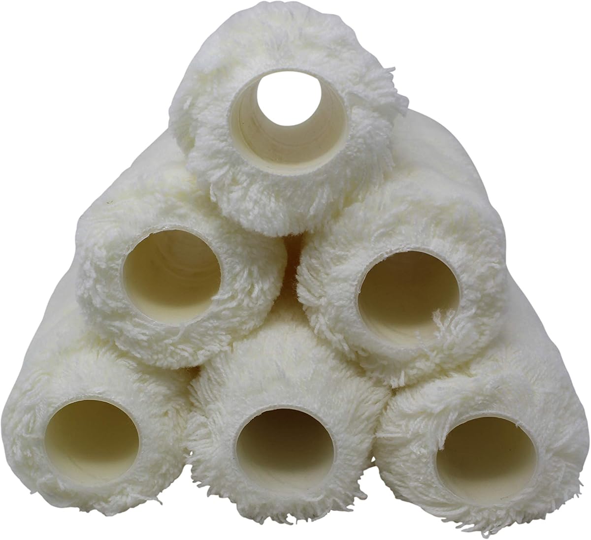 Paint Roller Covers, 9 Inch, 1 Inch Nap for Rough Walls, 6 Pack | Acrylic polyamide | Rough, textured, stucco & brick | Interior & exterior | Latex, oil & stain | Shed-resistant finish