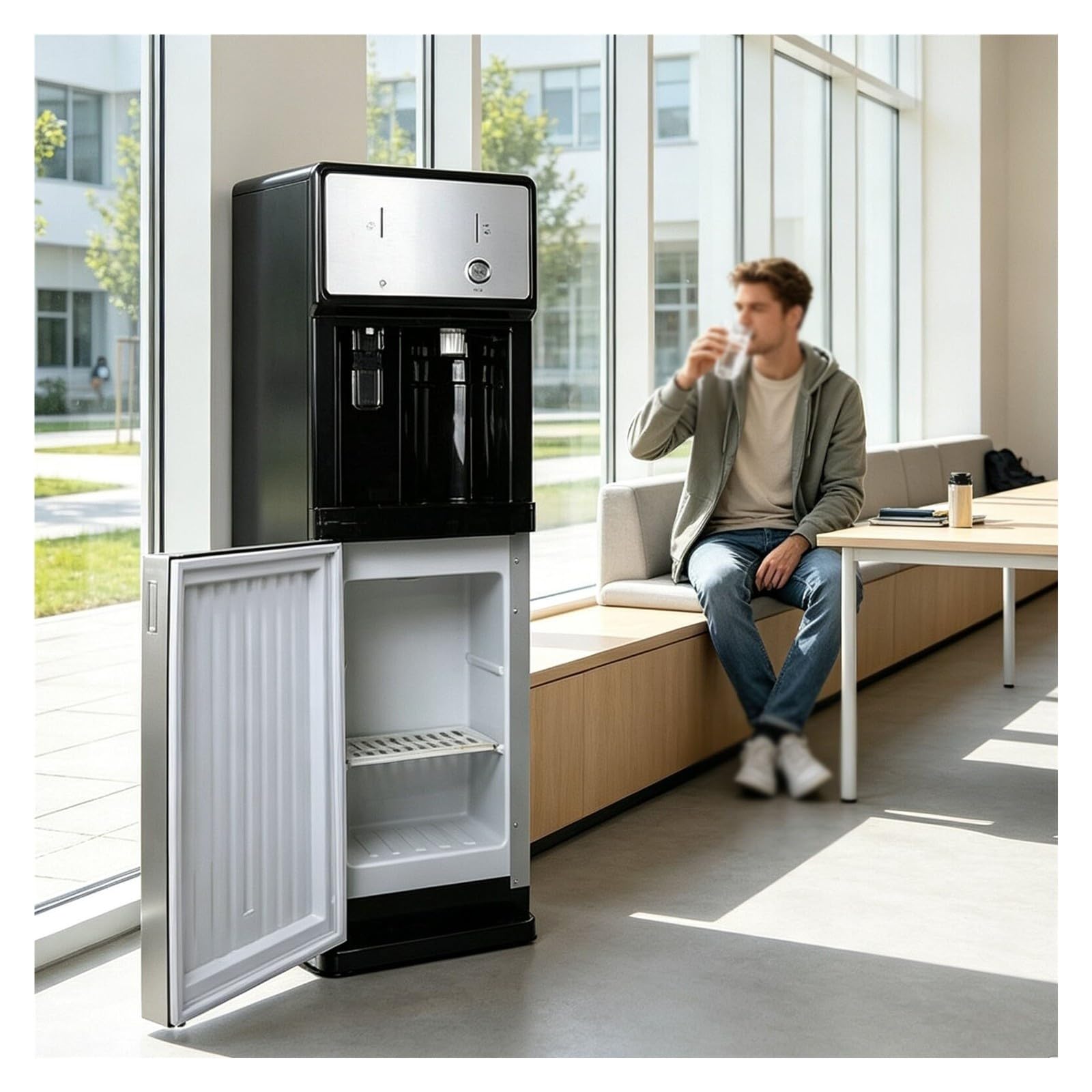 Dispensador De Agua Fría Y Caliente Unidad Conectada A La Red Eléctrica