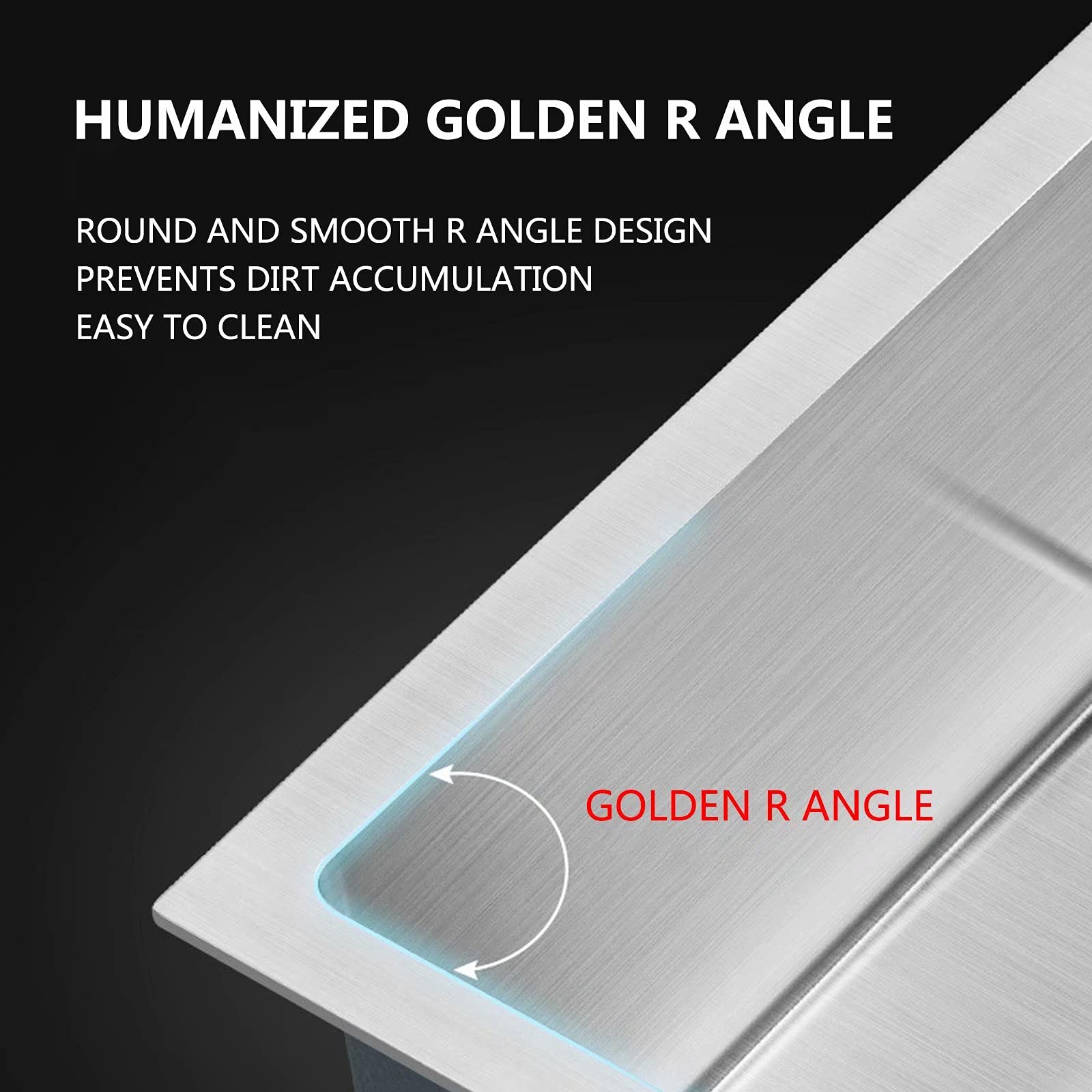 Lavello Cucina Ad Appoggio HGTRH - Acciaio Inox, Vasca Unica Con Gocciolatoio, Kit Scarico Incluso - Foto 5