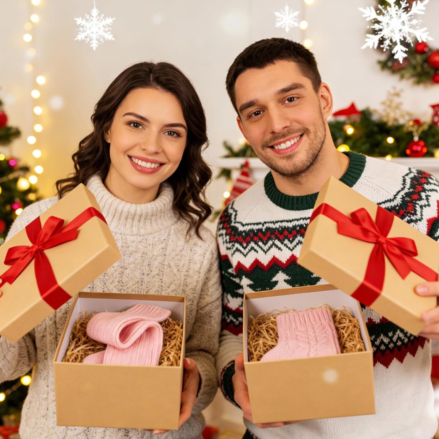 KUNAL 3 Pairs Ballet Leg Warmers for Girls, Soft Ankle Warmers for Girls Yoga Dance, Fashion Knitted Long Socks Teens Women Fall Winter Gifts (Black & White & Pink) - Image 7