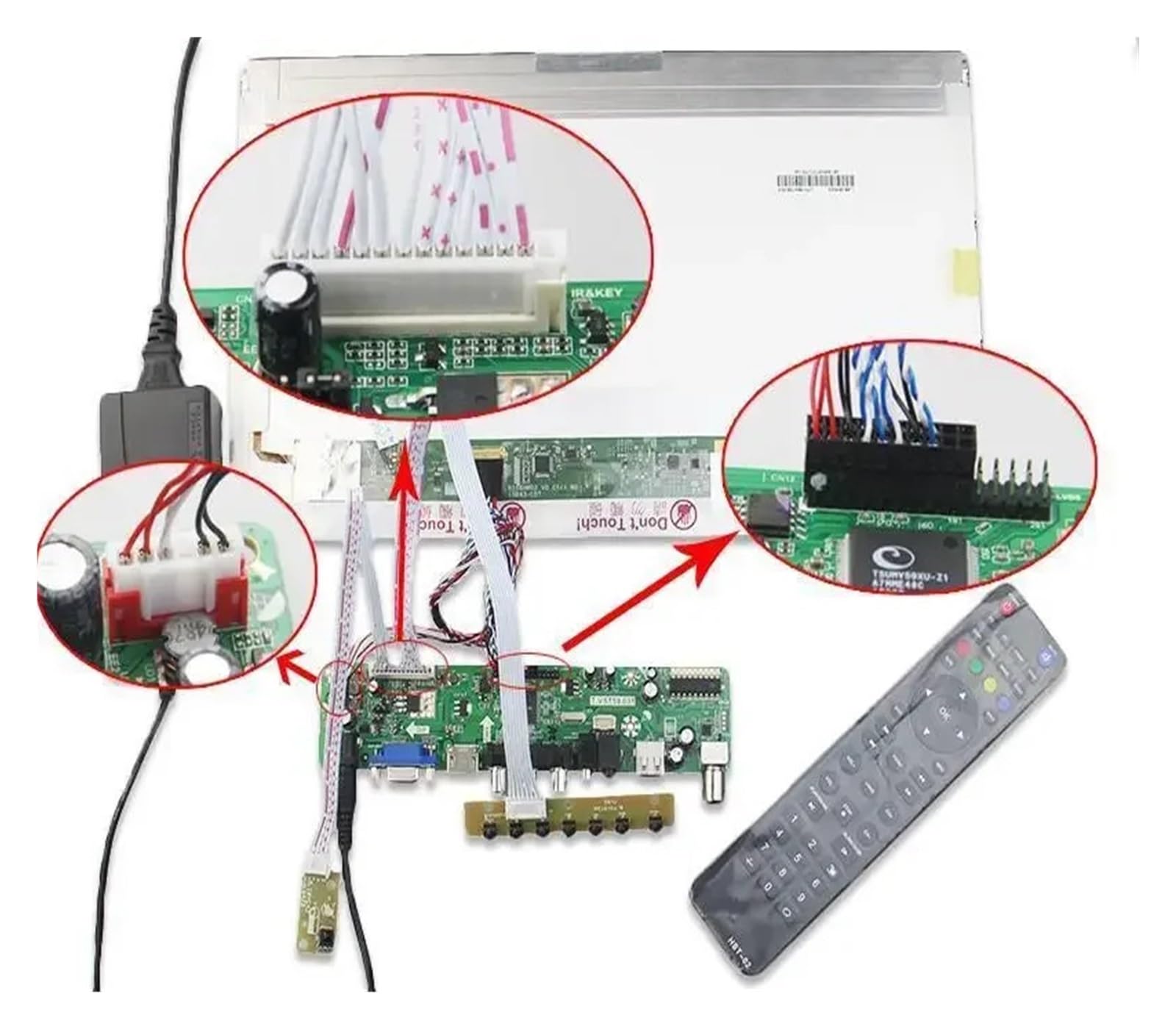 Scheda Driver Del Controller LP156WH2-TLEA Kit 1366X768 USB 15.6 "LCD LED Kit Driver EDP A 40 Pin | LVDS TV Pannello AV Schermo VGA Telecomando